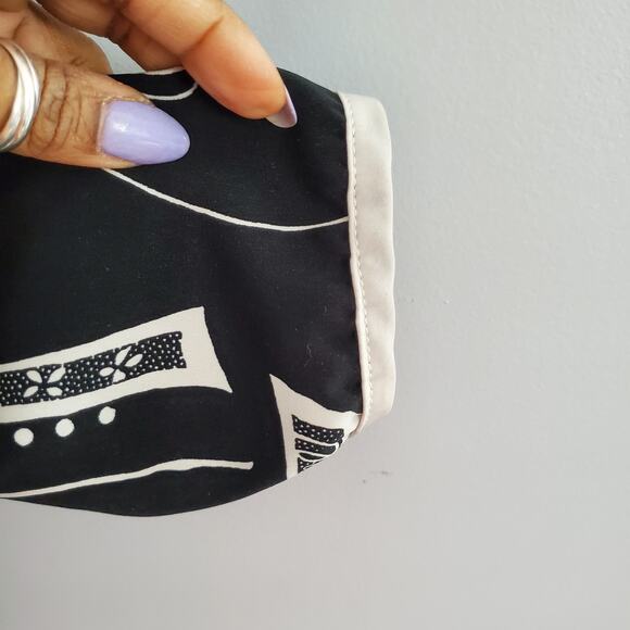 Peter Popovich Vintage Black & White Graphic Open Blazer 16 - Picture 5 of 9